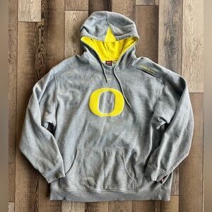 Nike gray and yellow Oregon Ducks hoodie size 2XL